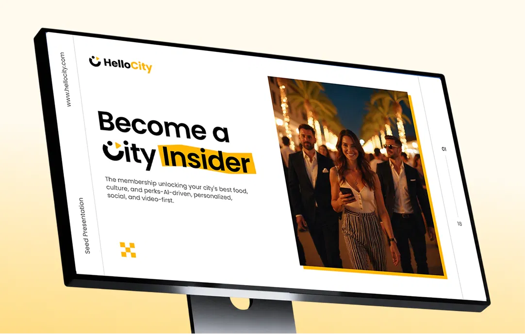 Hello City — An Investor Pitch Deck for a Smarter Way to Experience the City